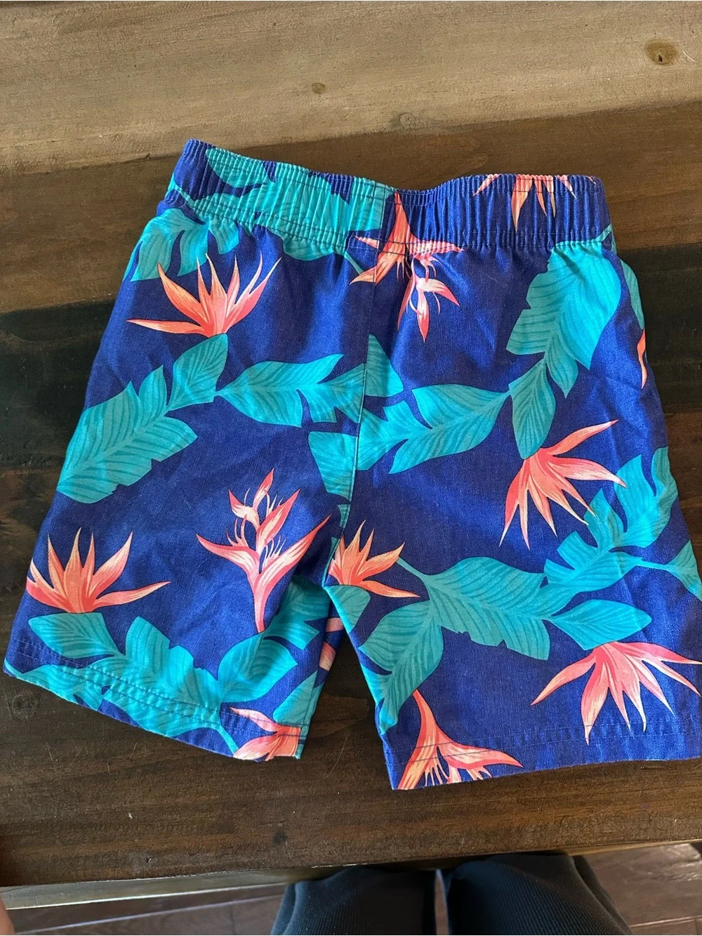 Hurley Blue Tropical Print Kids Swim Trunks